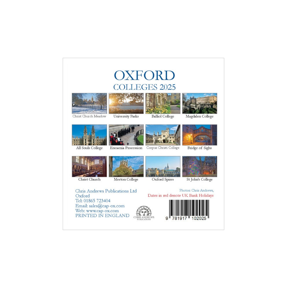 Oxford Mini Desktop Calendar 2025