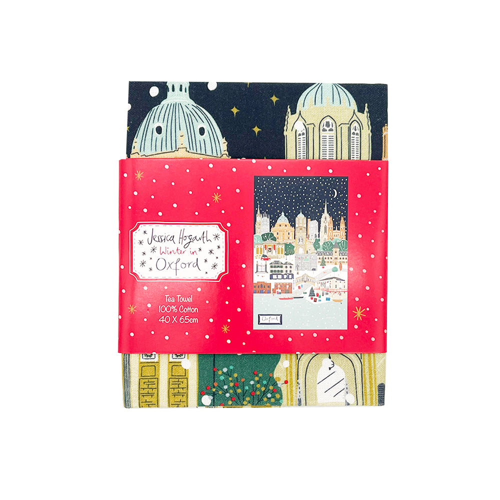 Oxford Map at Christmas Tea Towel