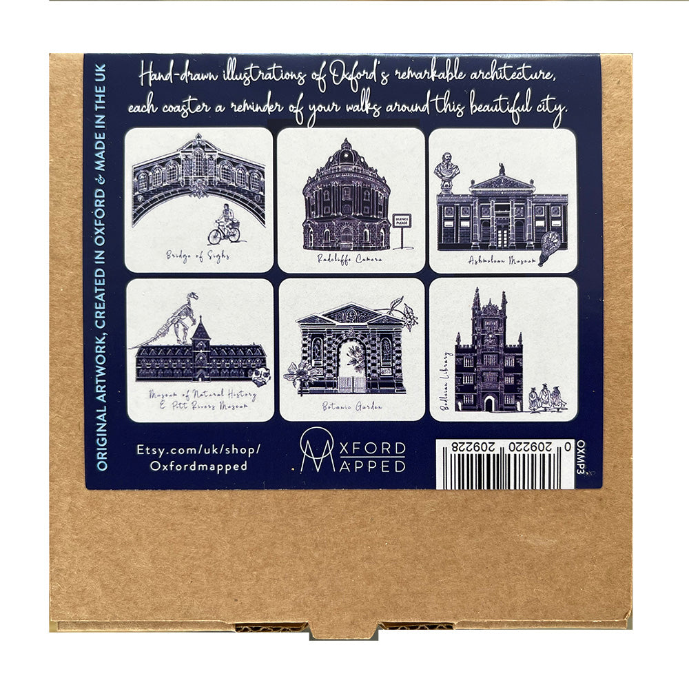 Oxford Mapped Coaster Set of 6 boxed