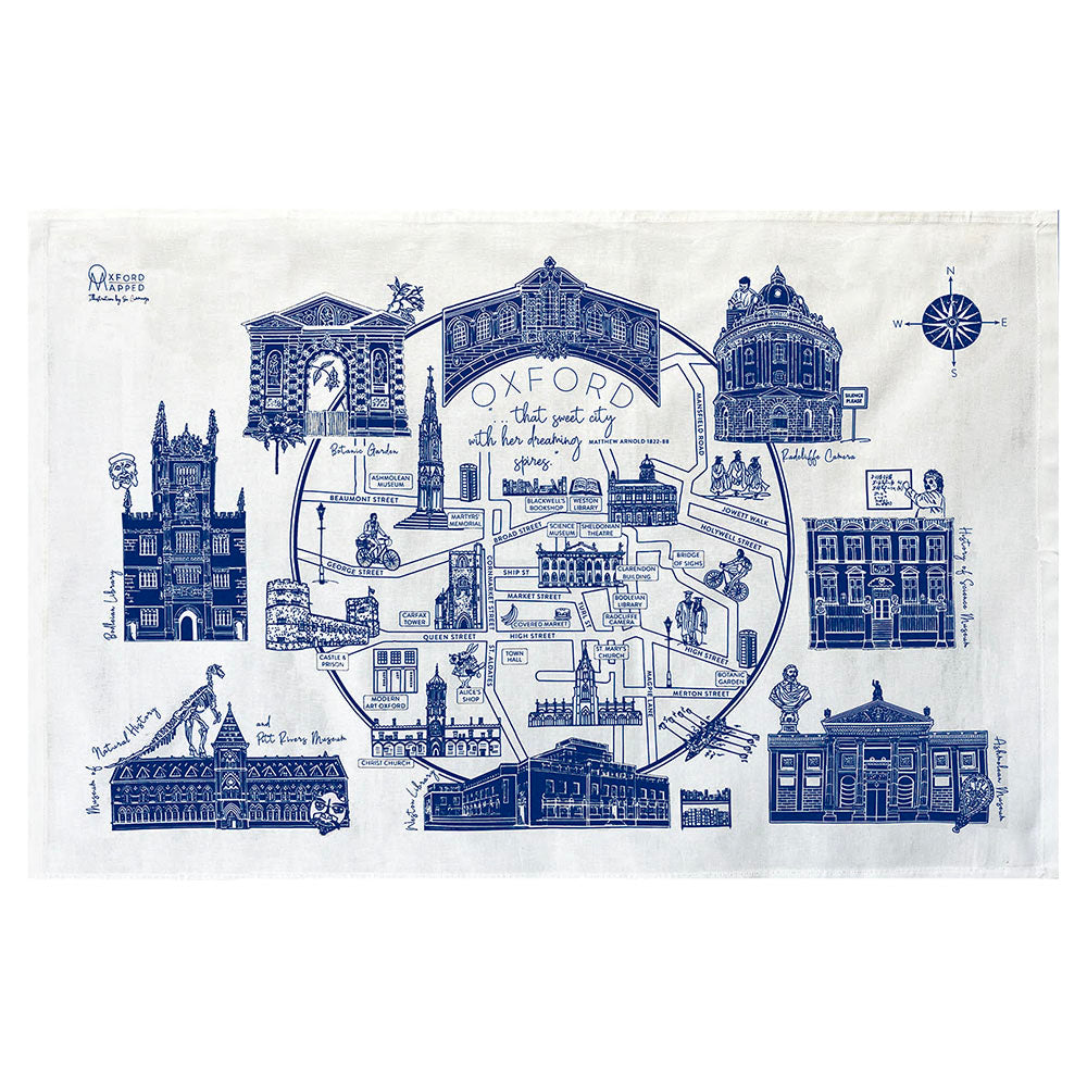 Oxford Mapped Tea Towel