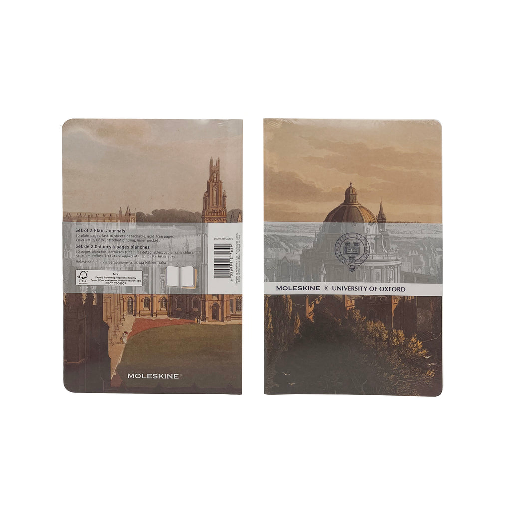 University of Oxford Moleskine Large Cahier Notebook Set of 2