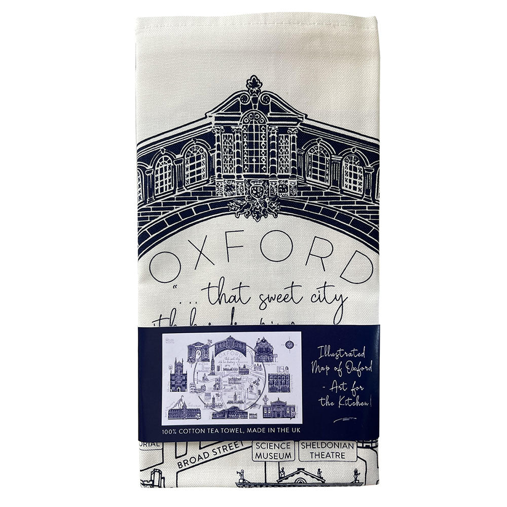 Oxford Mapped Tea Towel