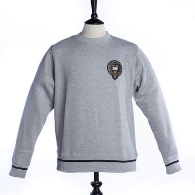 Classic Embroidered Crest Sweatshirt - Marl Grey