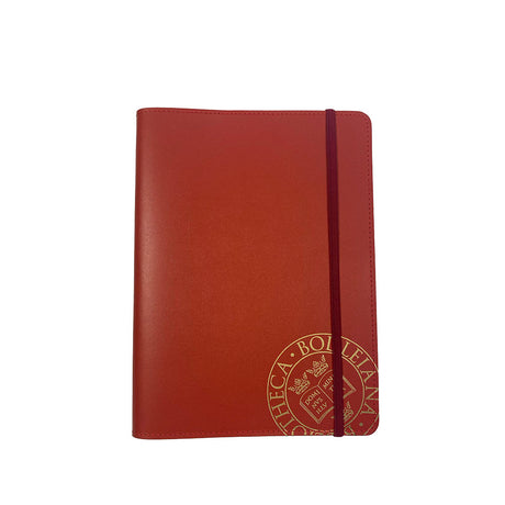 Library Stamp A4 Leather Notebook Cover - Red