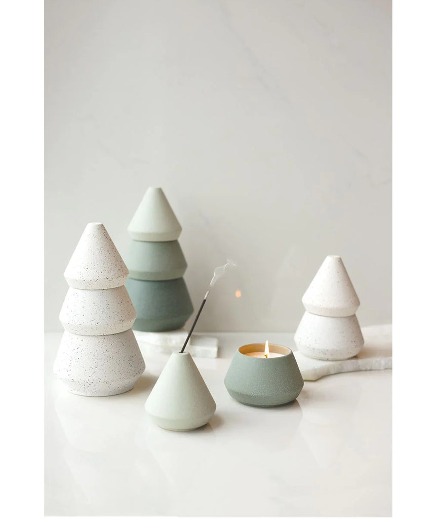 Cypress & Fir Small Tree Stack (Candle & Incense Holder)