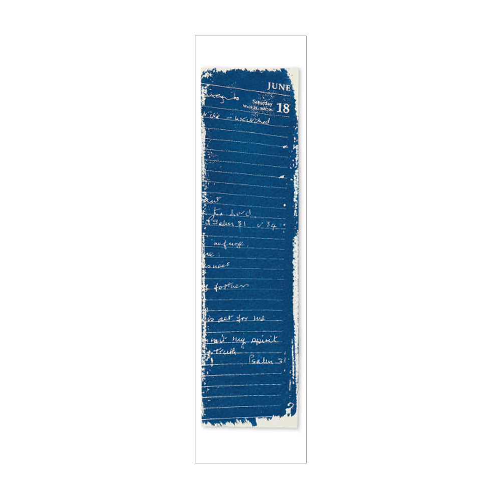 Writing Cyanotype Bookmark