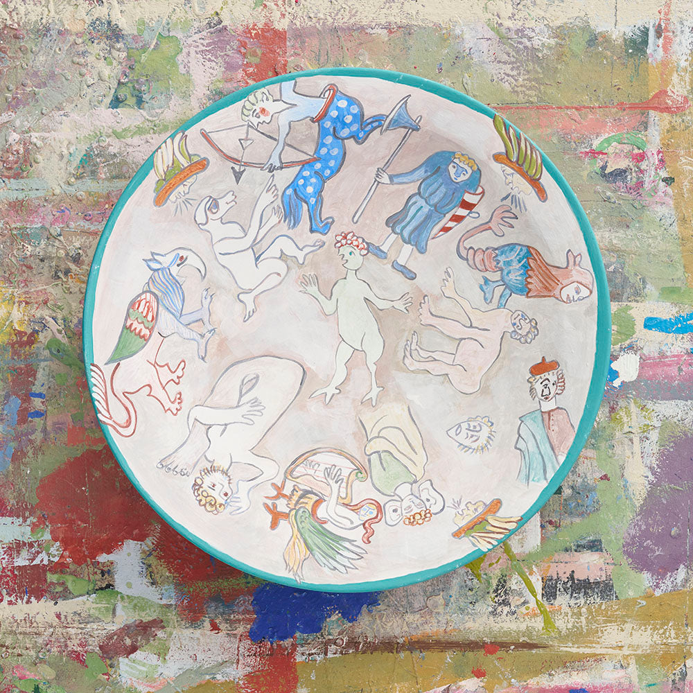 Bestiary Figures (Compilation) Ceramic Plate by Annie Sloan