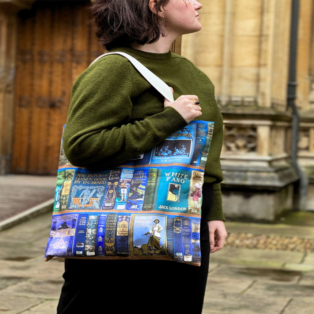 Bodleian Bookshelves Bag in Blue