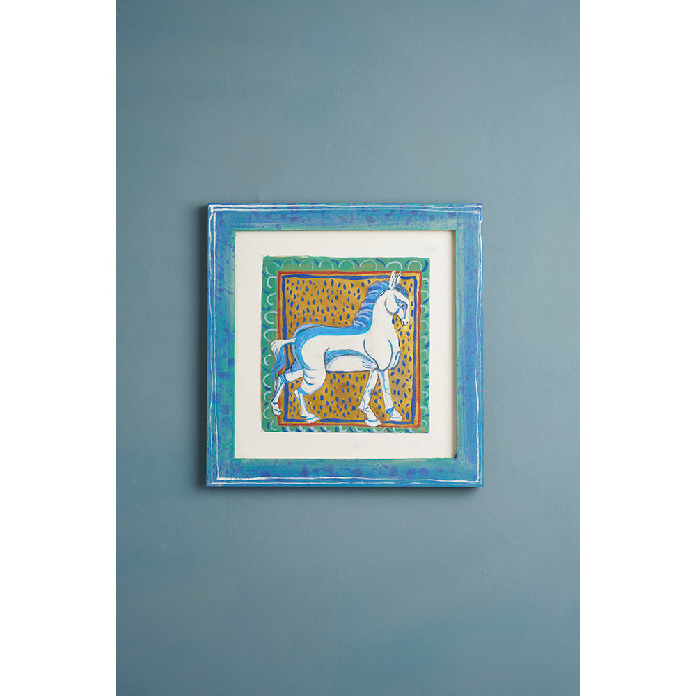 Blue Horse, Original Painting by Annie Sloan