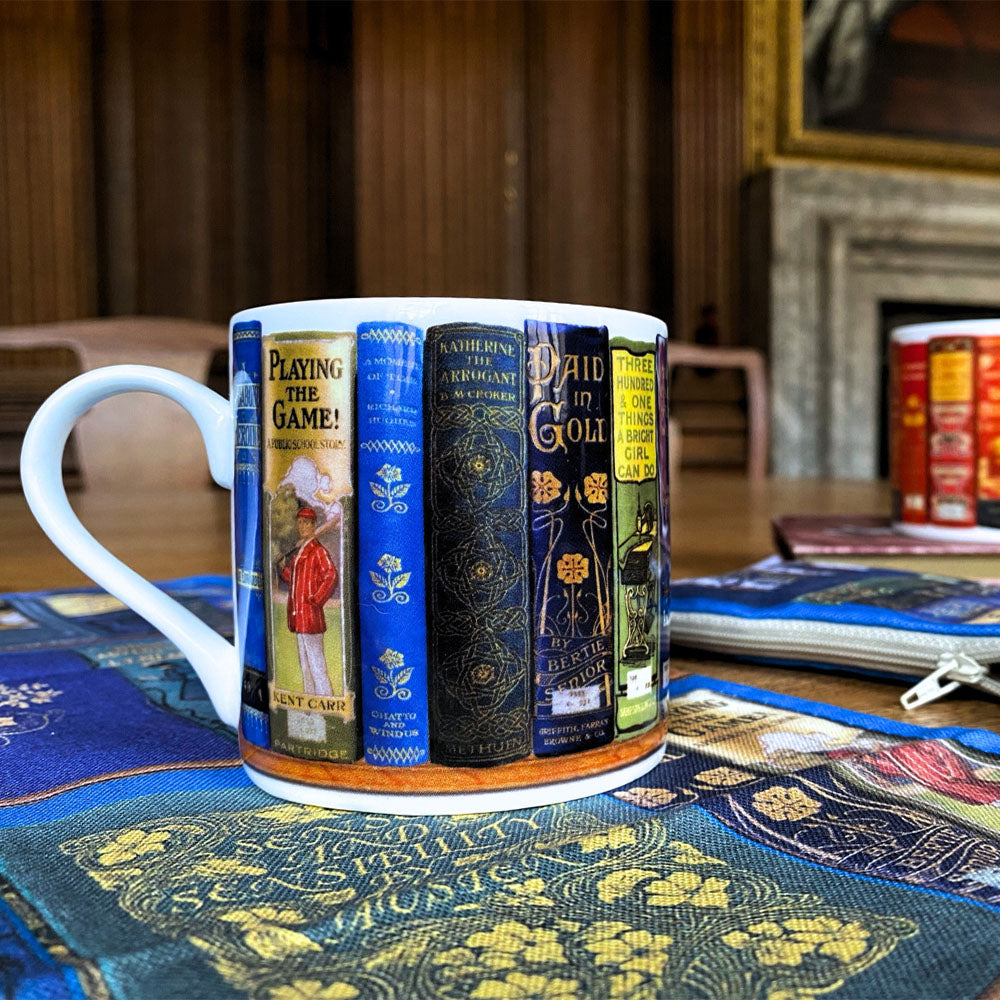 Bodleian Bookshelves Mug in Blue