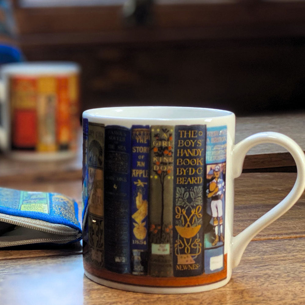 Bodleian Bookshelves Mug in Blue