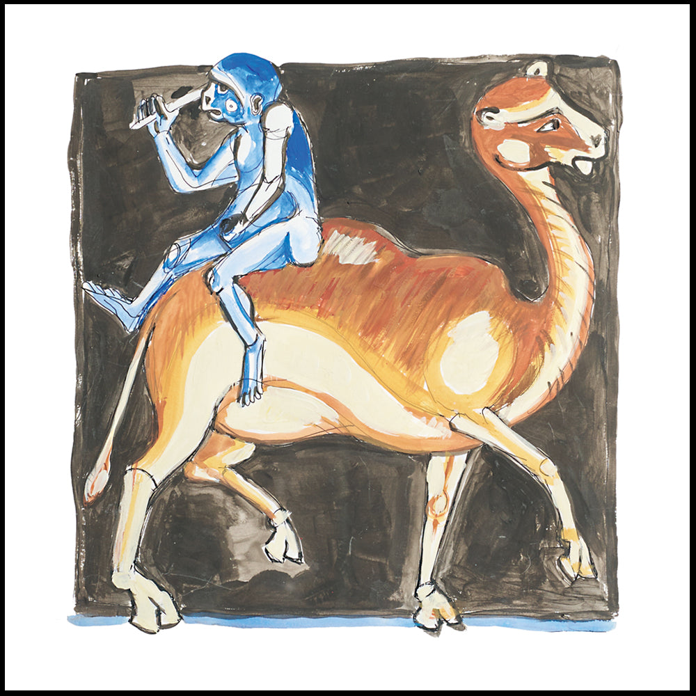 The Camel & The Monkey Greetings Card - Annie Sloan x Bodleian Libraries