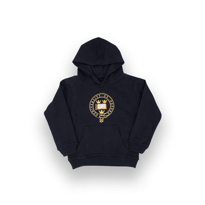 Children's Classic Large Crest Hoodie - Navy Blue