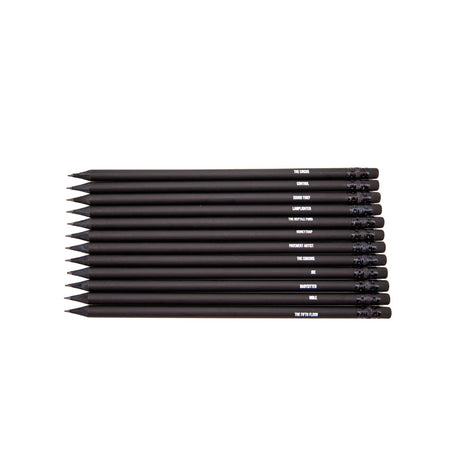 Spy Terminology Pencil Crayons Tin in Black