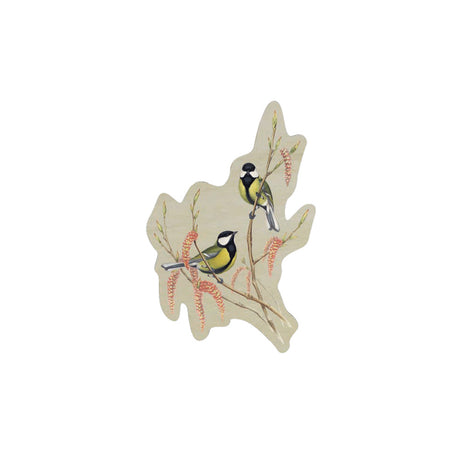 Gould's Great Tit Wooden Magnet
