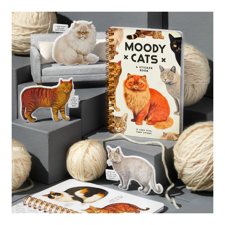 Moody Cats Sticker Book