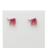 Pālakāpya's Gajaśāstra Pink Elephant Acrylic Stud Earrings