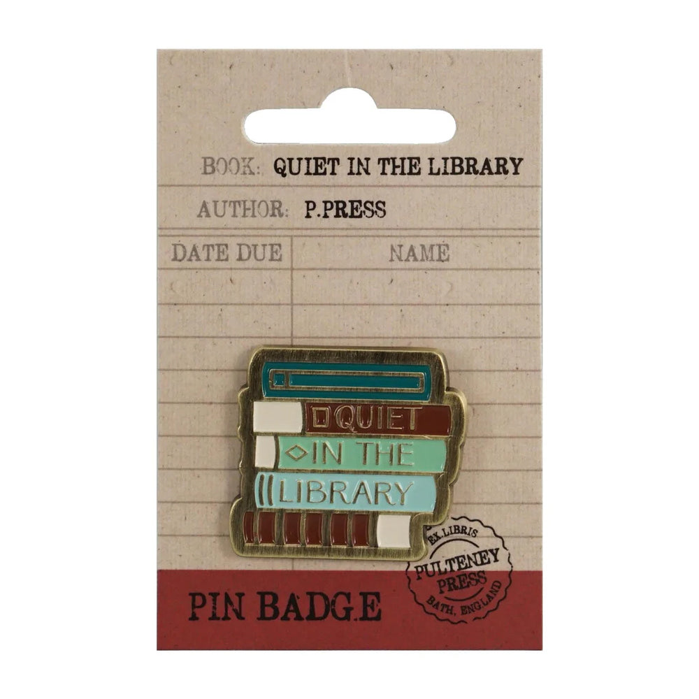 Quiet in the Library Pin Badge