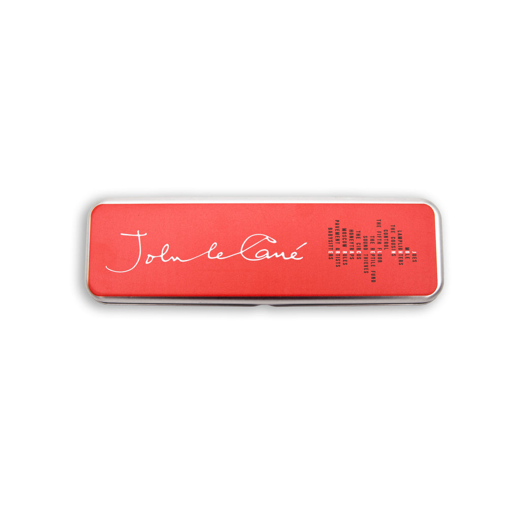 Spy Terminology Pencil Crayons Tin in Red