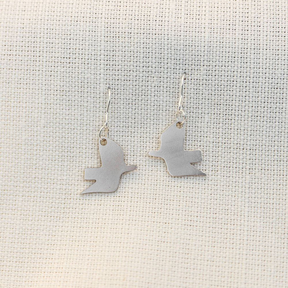 Sterling Silver Dove Earrings