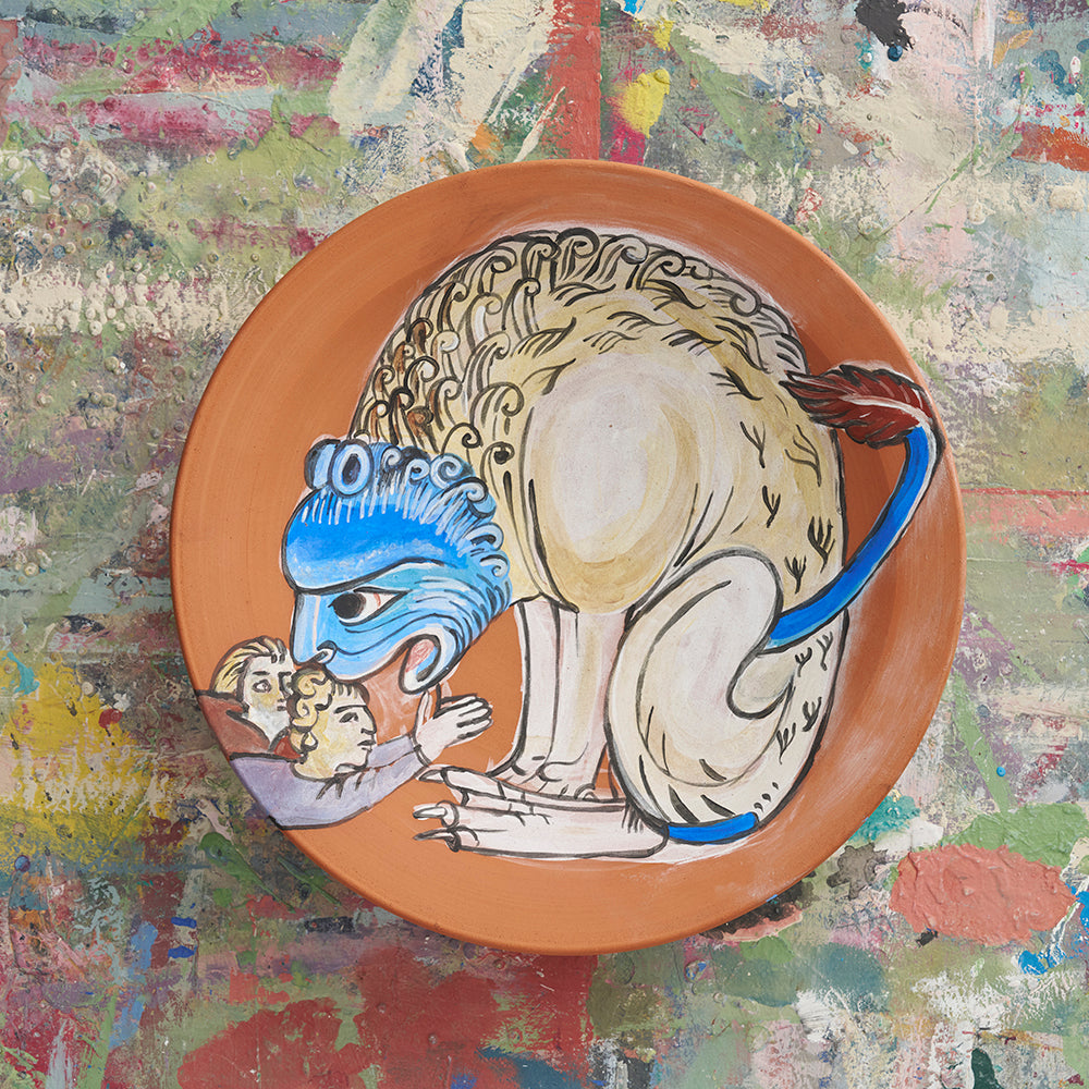 The Lion, Ceramic Plate by Annie Sloan