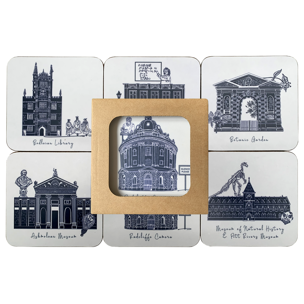 Oxford Mapped Coaster Set of 6 boxed
