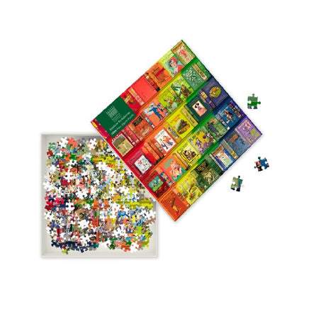 Rainbow Bookshelf 1000 Piece Jigsaw Puzzle