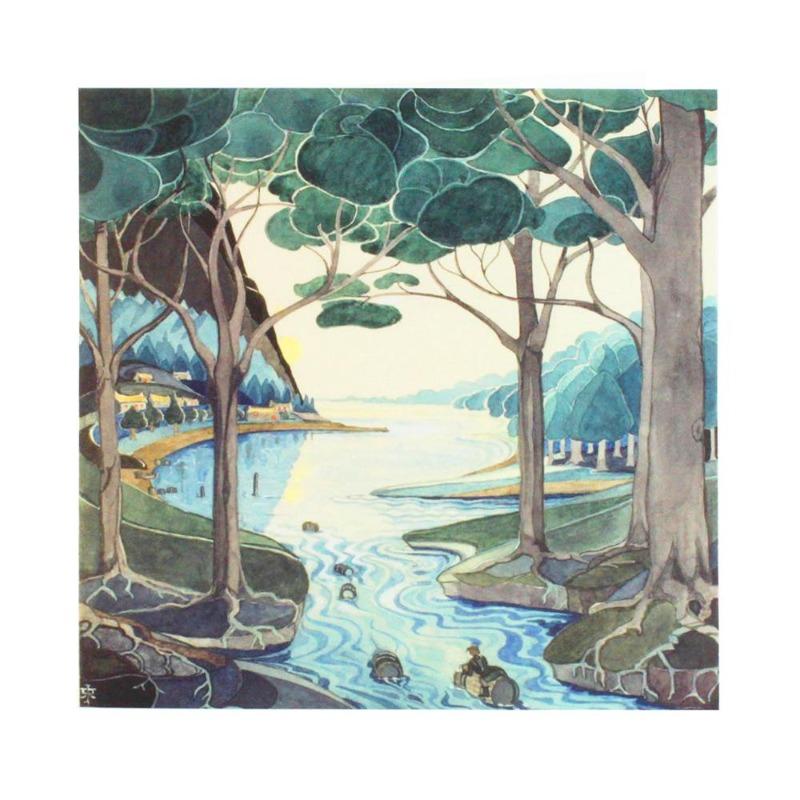 Bilbo Comes to the Huts of the Raft-elves Notecard