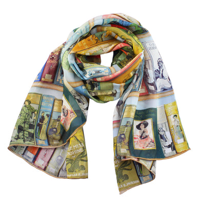 Bookshelves Silk Chiffon Scarf