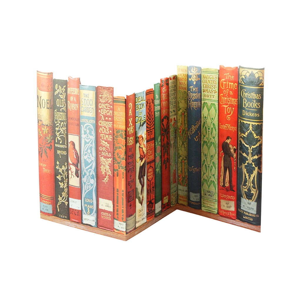'Mantelpiece Bookspines' Christmas Card Pack