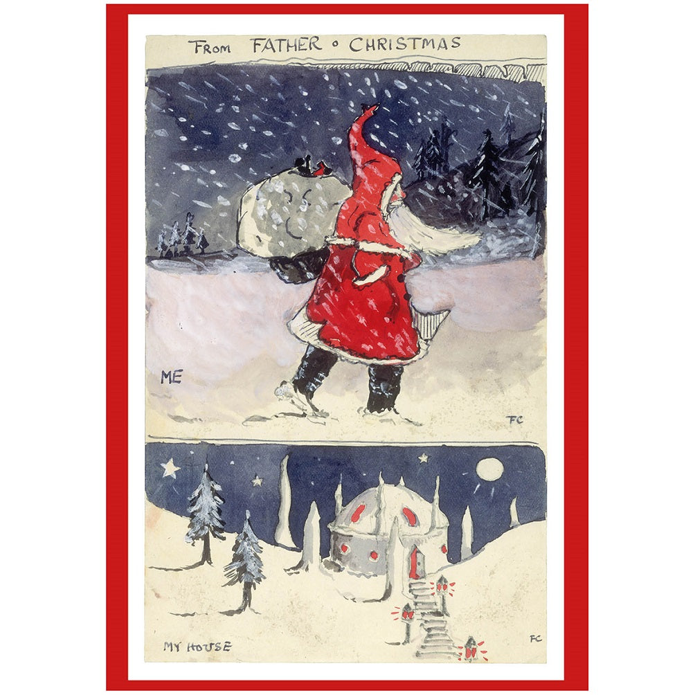 'Christmas House, North Pole' Christmas Card Pack