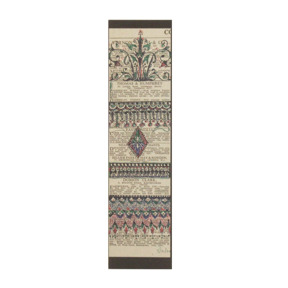Designs on Newspaper Paper Bookmark