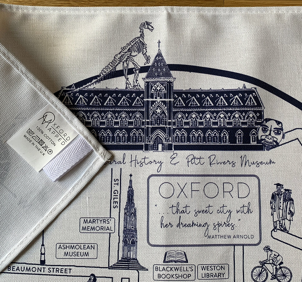 Oxford Mapped Tea Towel