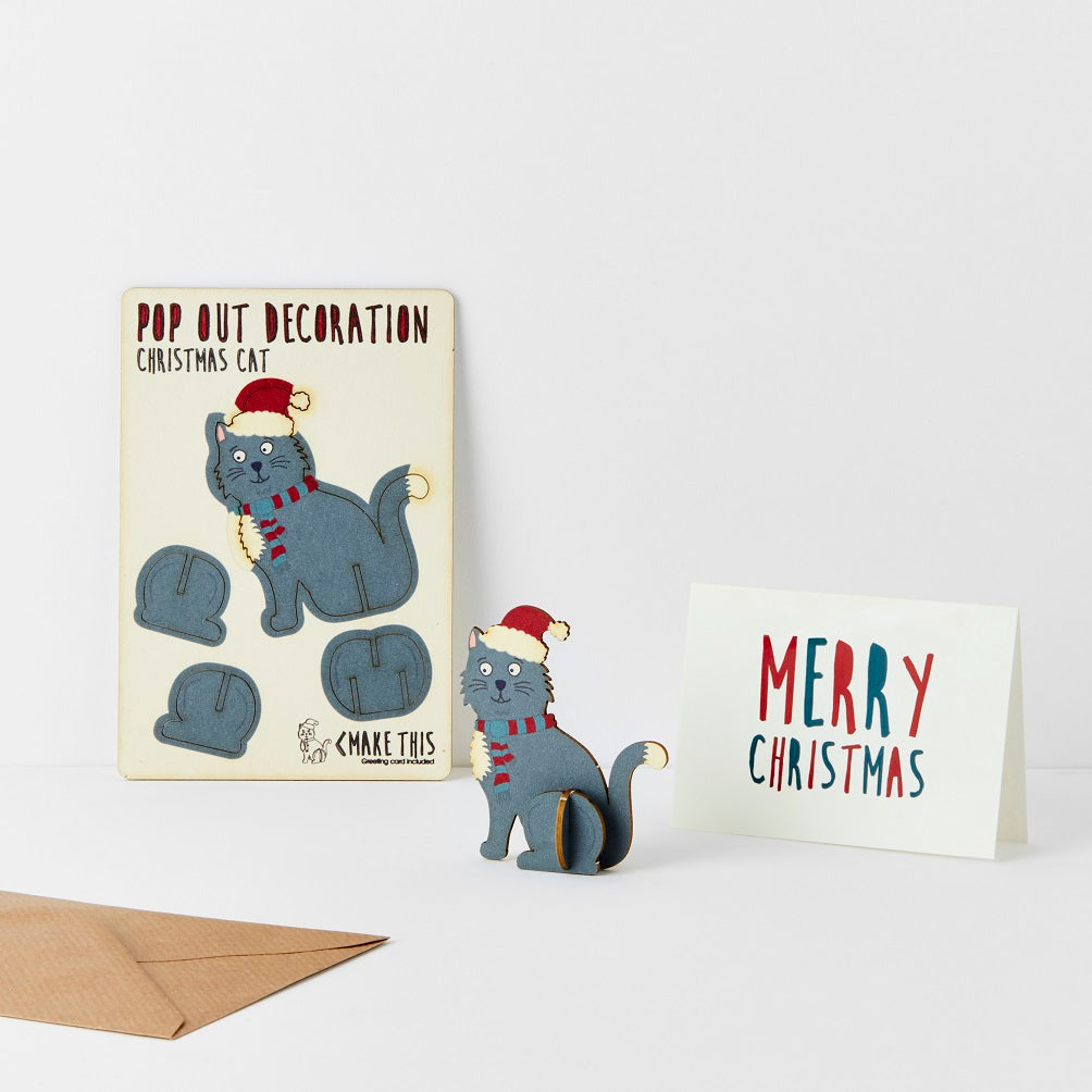 Pop Out Cat Decoration Card