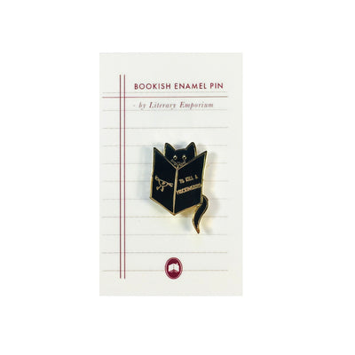 Reading Cat Pin Badge