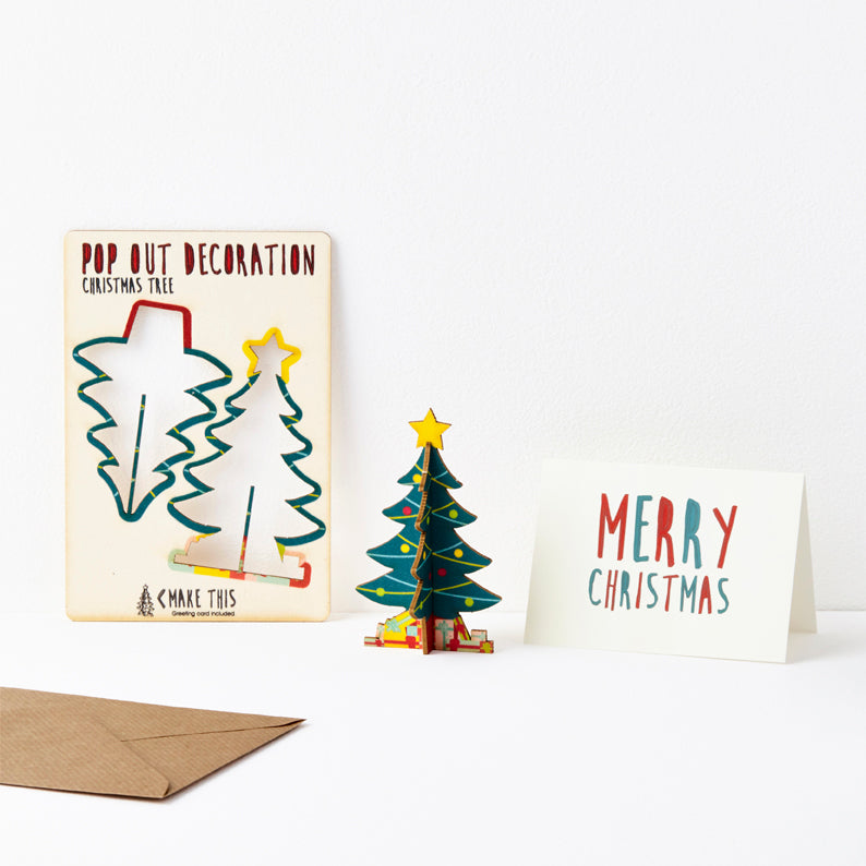 Pop Out Christmas Tree Decoration Card