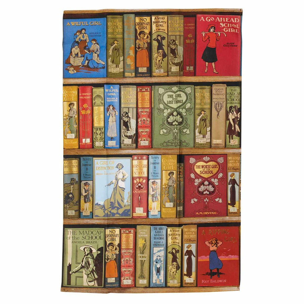 'High Jinks' Bookshelves Tea Towel